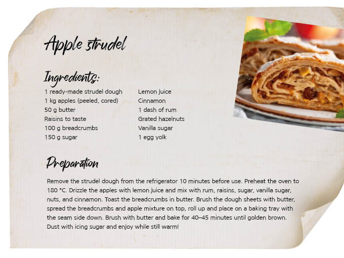 Recipe for our apple strudel