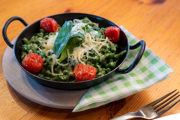 Spinach dumplings with Parmesan cheese