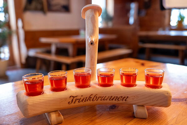 Swiss stone pine schnapps at the Gasselhöh Hut
